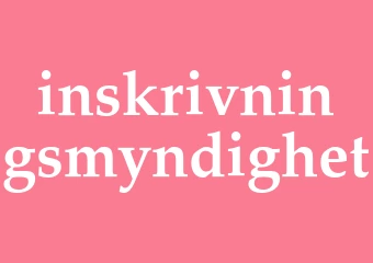 Synonym inskrivningsmyndighet