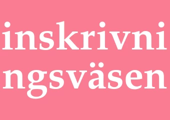 Synonym inskrivningsväsen