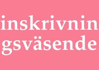Synonym inskrivningsväsende