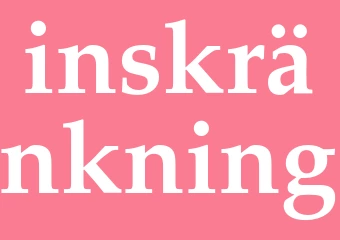 Synonym inskränkning