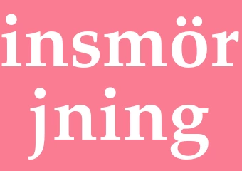 Synonym insmörjning