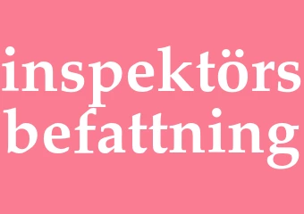 Synonym inspektörsbefattning