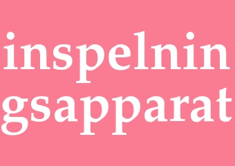 Synonym inspelningsapparat