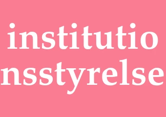Synonym institutionsstyrelse