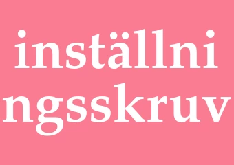 Synonym inställningsskruv