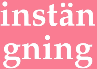 Synonym instängning