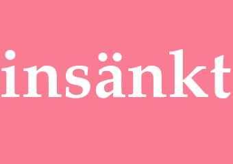 Synonym insänkt