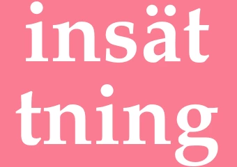Synonym insättning