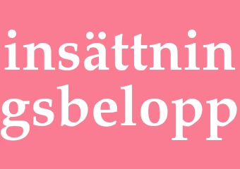 Synonym insättningsbelopp