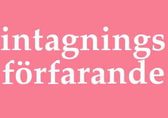 Synonym intagningsförfarande