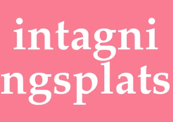 Synonym intagningsplats