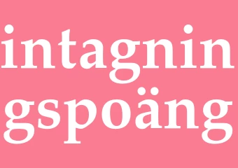 Synonym intagningspoäng