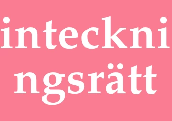 Synonym inteckningsrätt