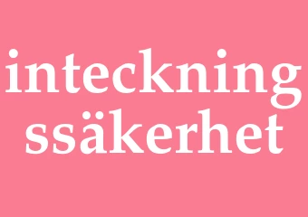 Synonym inteckningssäkerhet