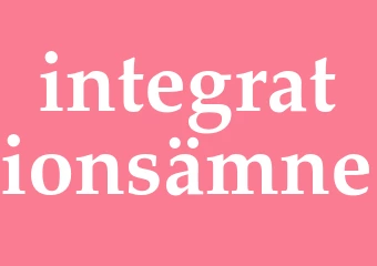 Synonym integrationsämne