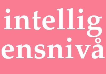 Synonym intelligensnivå