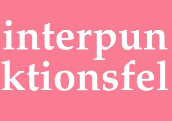 Synonym interpunktionsfel
