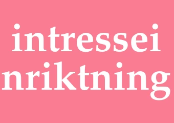 Synonym intresseinriktning
