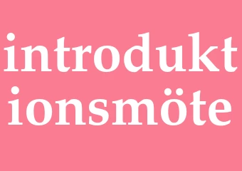 Synonym introduktionsmöte
