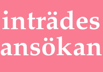 Synonym inträdesansökan