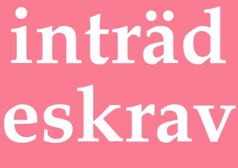 Synonym inträdeskrav