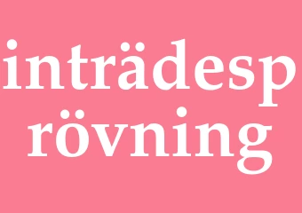 Synonym inträdesprövning