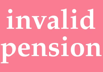 Synonym invalidpension