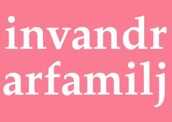 Synonym invandrarfamilj