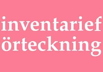 Synonym inventarieförteckning