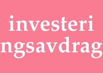 Synonym investeringsavdrag