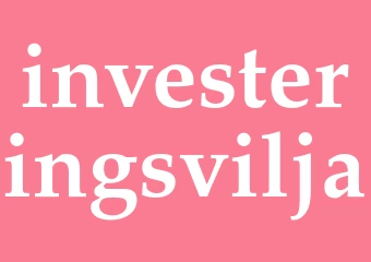 Synonym investeringsvilja