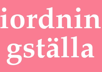 Synonym iordningställa