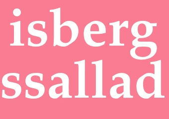 Synonym isbergssallad