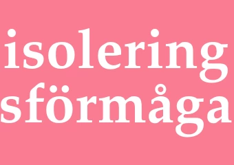 Synonym isoleringsförmåga