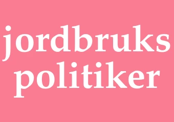 Synonym jordbrukspolitiker