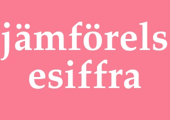 Synonym jämförelsesiffra