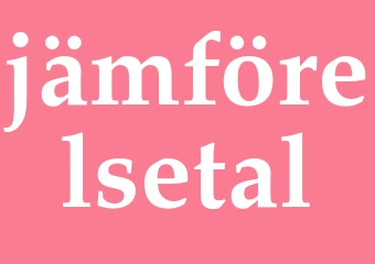 Synonym jämförelsetal