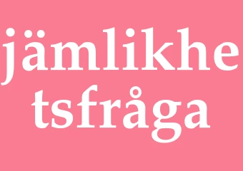 Synonym jämlikhetsfråga