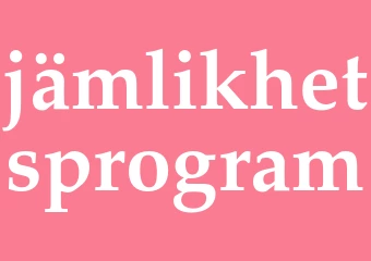 Synonym jämlikhetsprogram