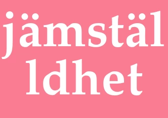Synonym jämställdhet