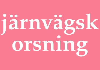 Synonym järnvägskorsning
