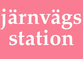Synonym järnvägsstation