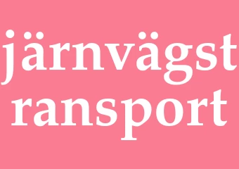 Synonym järnvägstransport