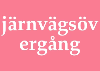 Synonym järnvägsövergång