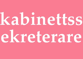 Synonym kabinettssekreterare