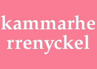 Synonym kammarherrenyckel