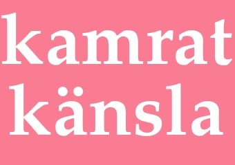 Synonym kamratkänsla