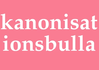 Synonym kanonisationsbulla