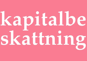 Synonym kapitalbeskattning