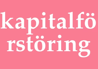 Synonym kapitalförstöring